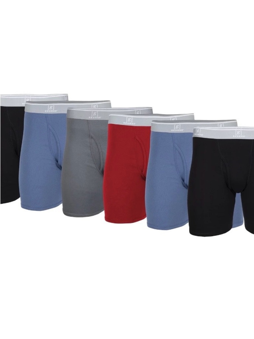 George Men's Boxer Briefs - Black, Blue, Gray, Red